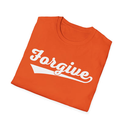 HomeRun Forgive Unisex T-Shirt | Baseball Script Tee | Inspirational Graphic Shirt | Positive Message Apparel | Motivational Unisex Shirt