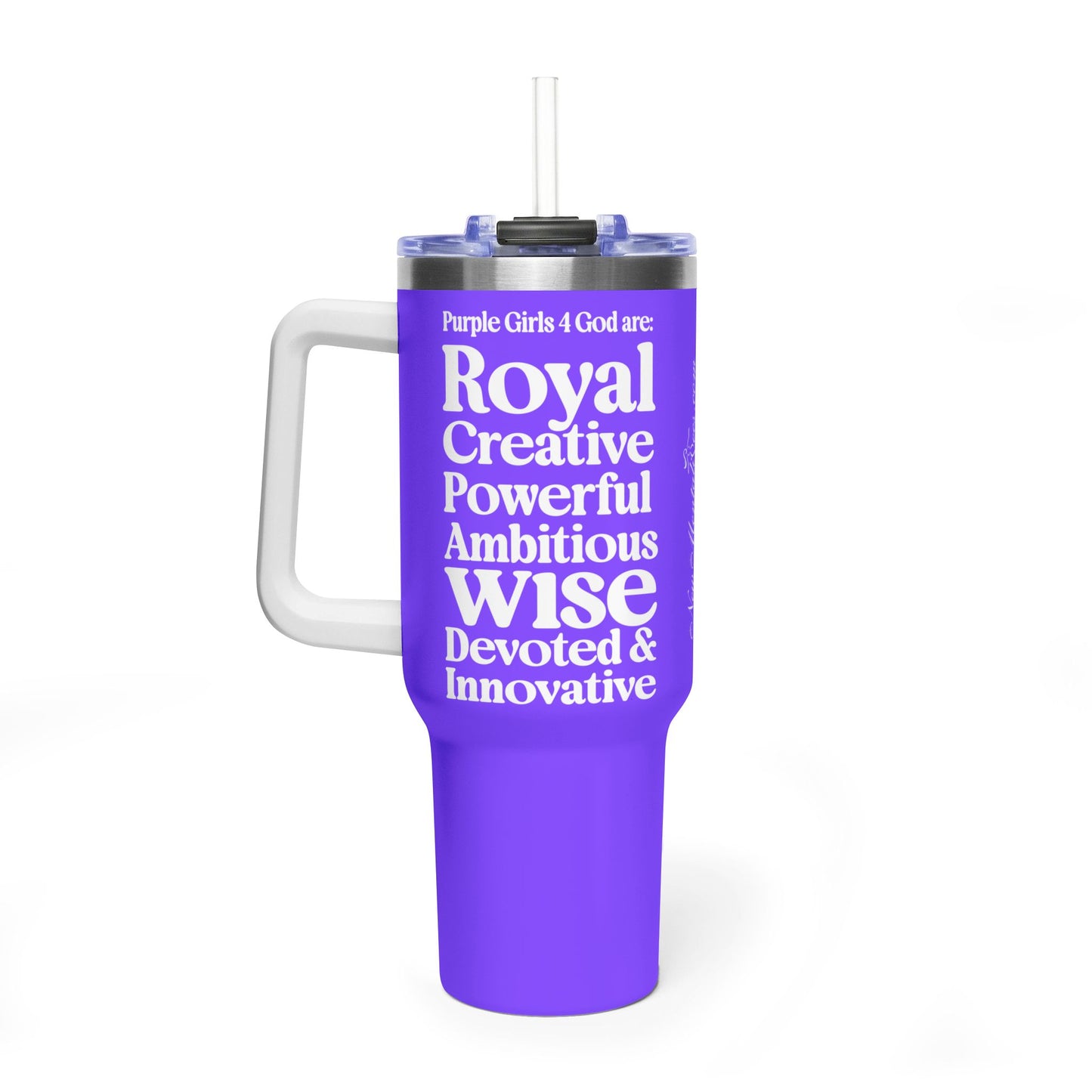 Purple Girls 4 God Colorful Tumbler - Faith Filled Women Who Love Purple