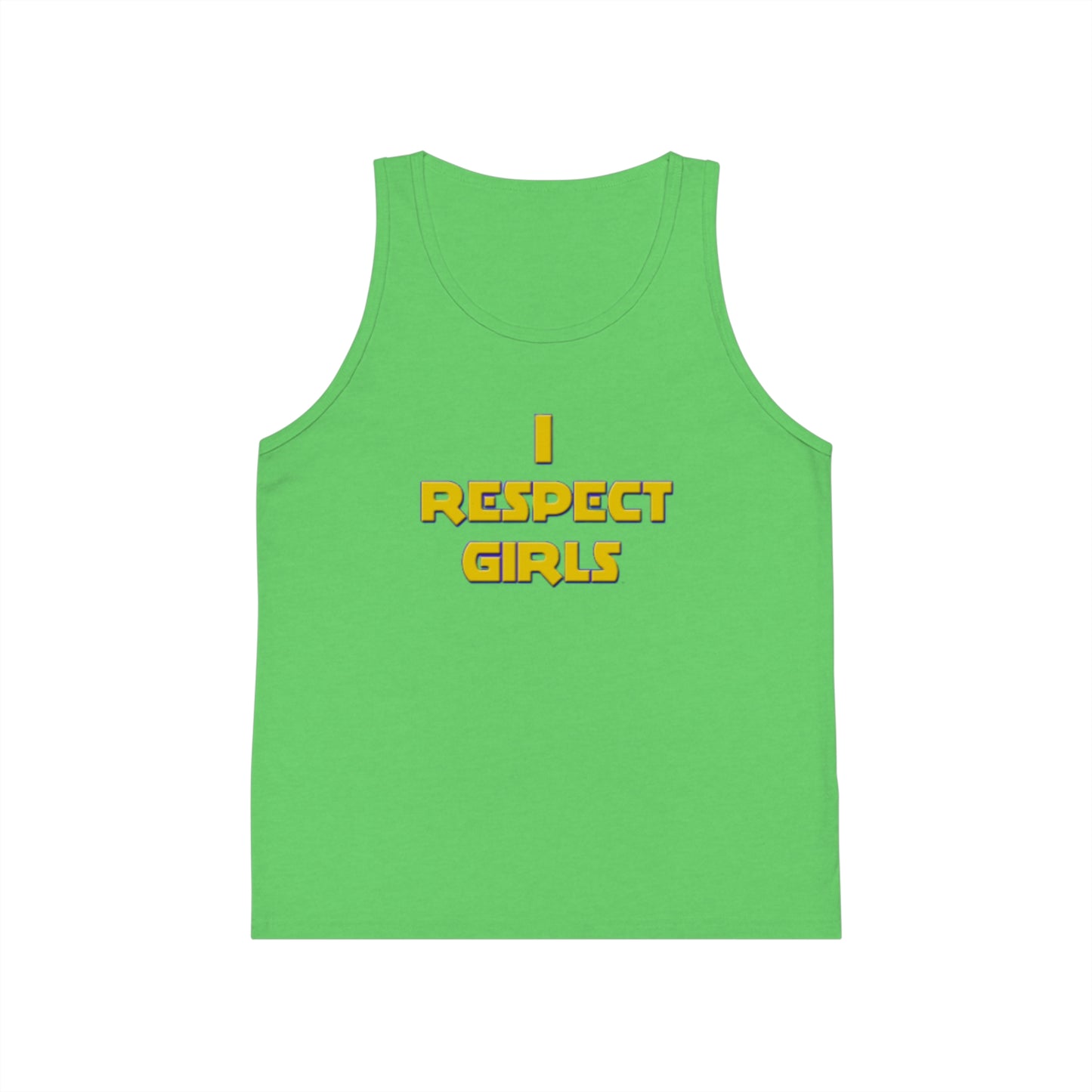 I Respect Girls Youth Tank Top – Raise Respectful Boys | Positive Character Tank for Boys | Future Gentleman Sleeveless Shirt