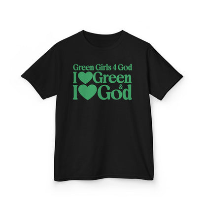 Green Girls 4 God Youth T-shirt | Black Contrast
