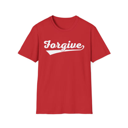 HomeRun Forgive Unisex T-Shirt | Baseball Script Tee | Inspirational Graphic Shirt | Positive Message Apparel | Motivational Unisex Shirt