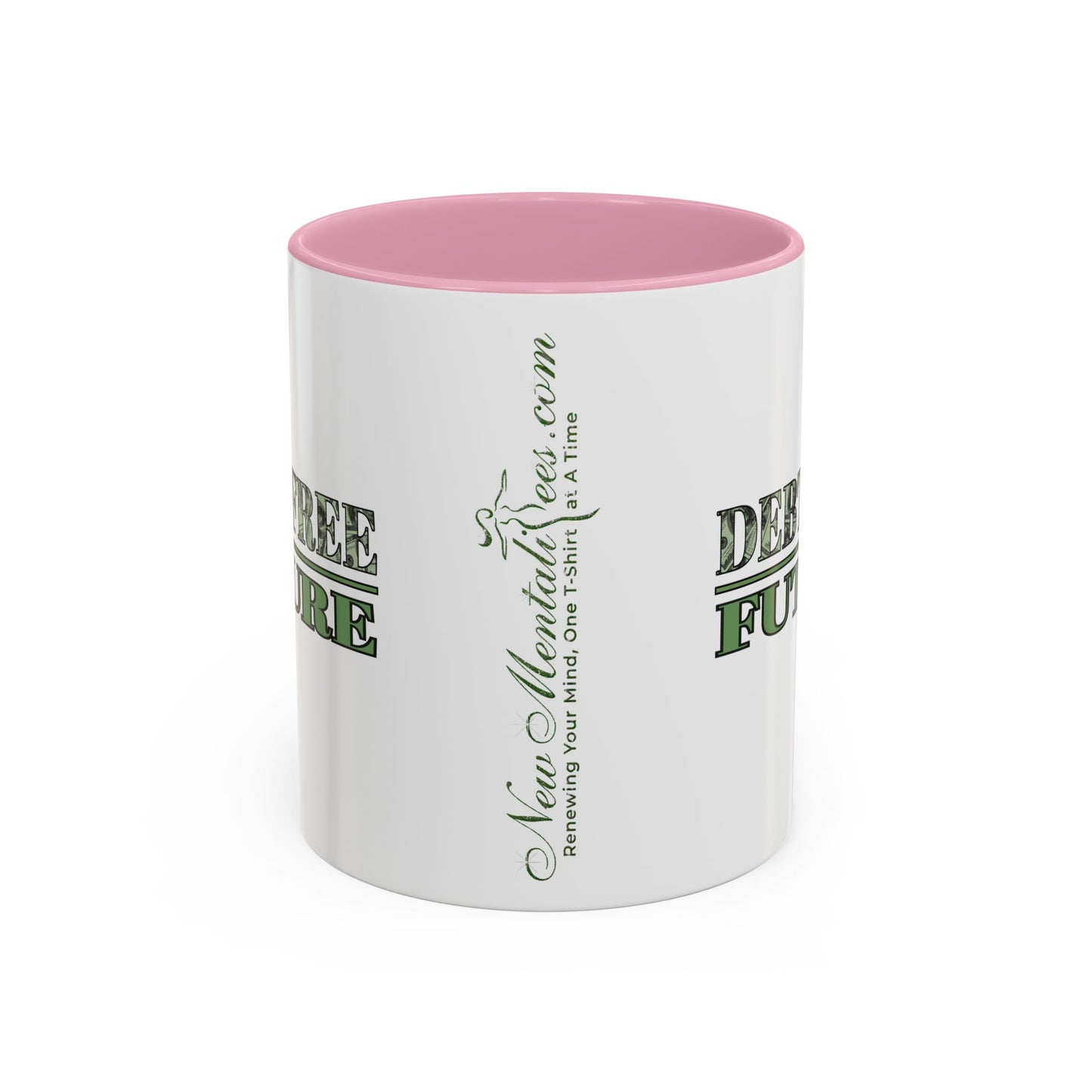 Debt Free Future Mug - More Money Motivation Coffee Cup - Pink, Black, Green
