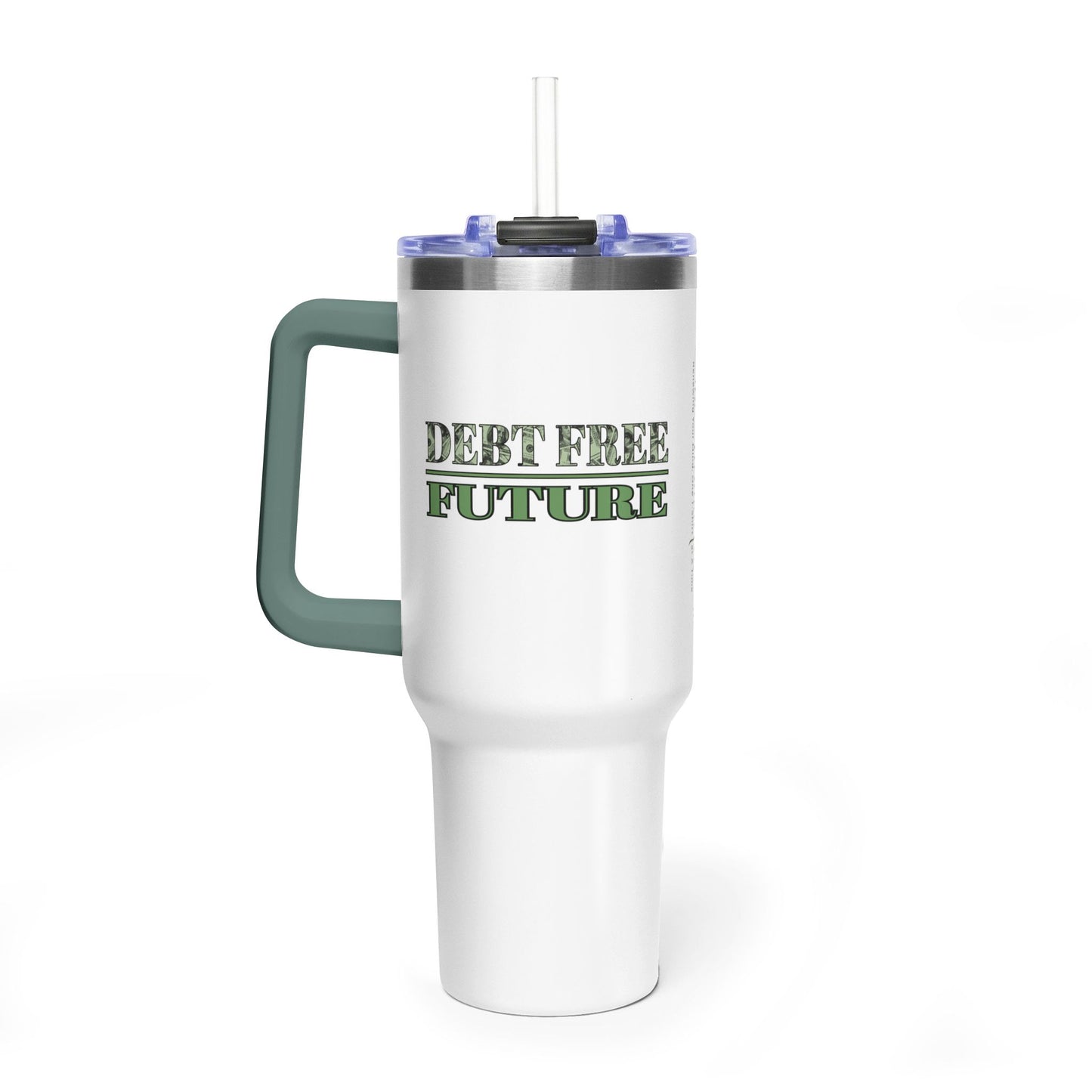 Debt Free Future 40oz Tumbler – Money Font Motivation Travel Cup