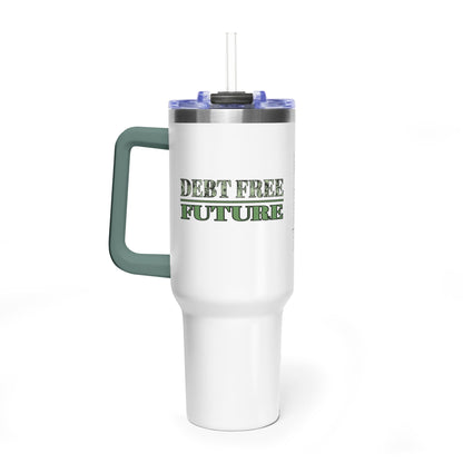 Debt Free Future 40oz Tumbler – Money Font Motivation Travel Cup