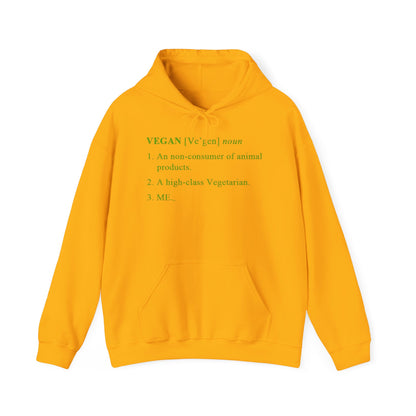 Vegan Definition Unisex Hoodie -  Funny & Bold Plant-Based Statement Apparel