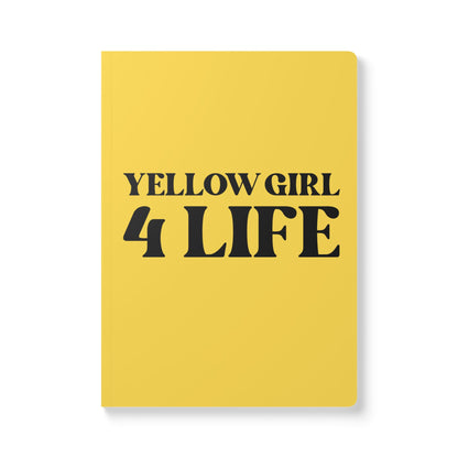 Yellow Girl 4 Life Softcover Journal – Double-Sided Inspirational Journal | 100 or 200 Pages | Notebook for Girls & Women Who Love Yellow