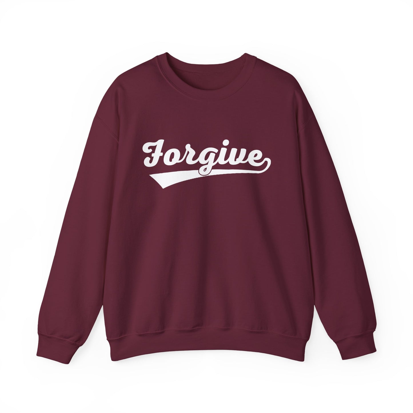 HomeRun Forgive Sweatshirt | Baseball Script Crewneck | Inspirational Graphic Sweatshirt | Motivational Unisex Sweatshirt