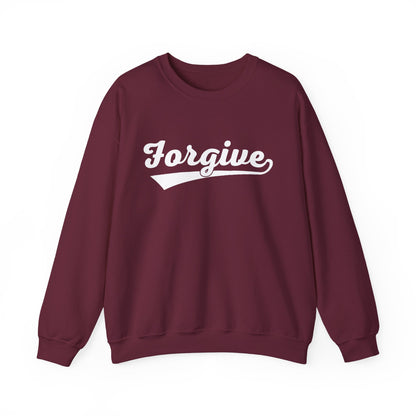 HomeRun Forgive Sweatshirt | Baseball Script Crewneck | Inspirational Graphic Sweatshirt | Motivational Unisex Sweatshirt