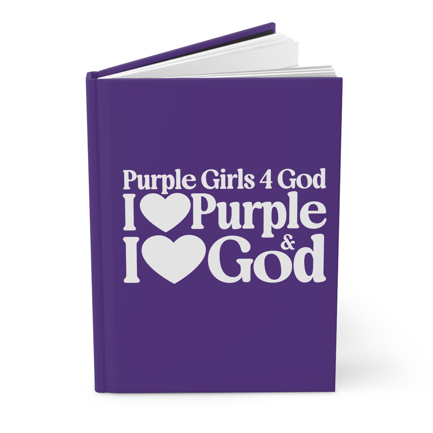 Purple Girls for God Hardcover Journal – Double-Sided Inspirational Notebook | Matte Hardcover | 150 Lined Pages | Gift for Women & Girls
