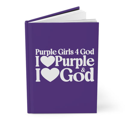 Purple Girls for God Hardcover Journal – Double-Sided Inspirational Notebook | Matte Hardcover | 150 Lined Pages | Gift for Women & Girls