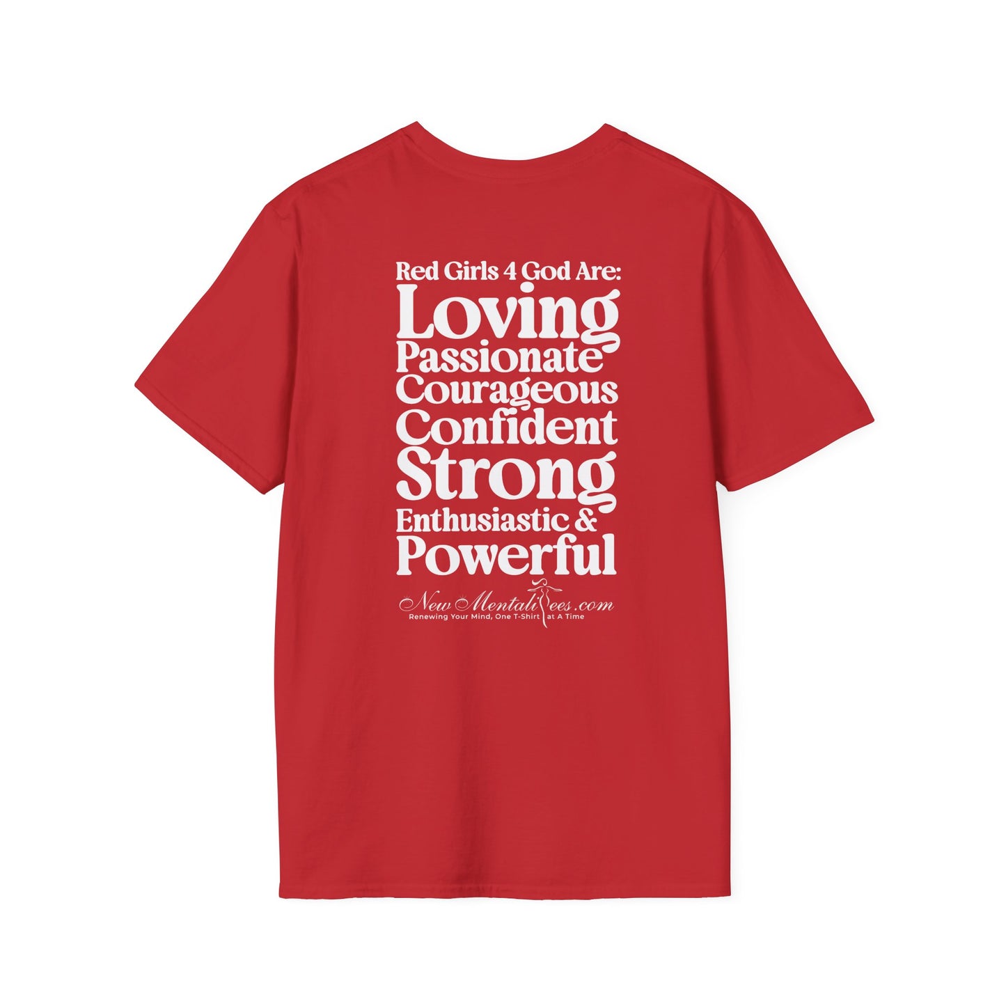 Red Girls 4 God Women's T-shirt -  You are Loving, Passionate, Courageous, Confident, Strong, Enthusiastic, and Powerful!