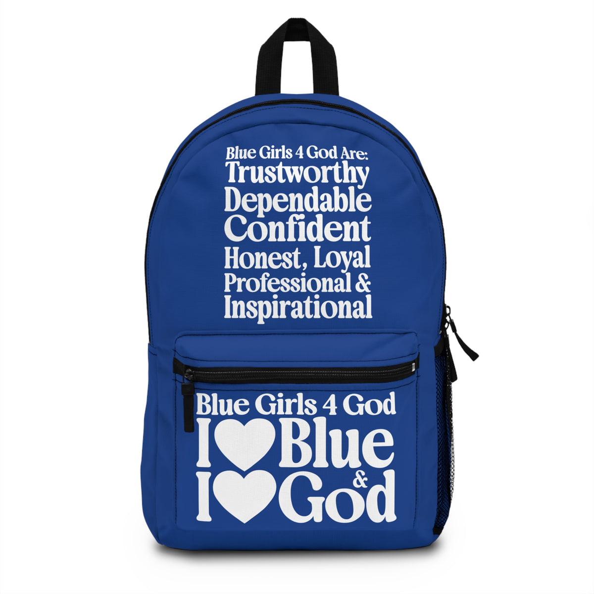 💙 Blue Girls 4 God Backpack – Inspirational Christian Girls School Backpack | Faith-Based Bookbag | Lightweight Travel & School Bag