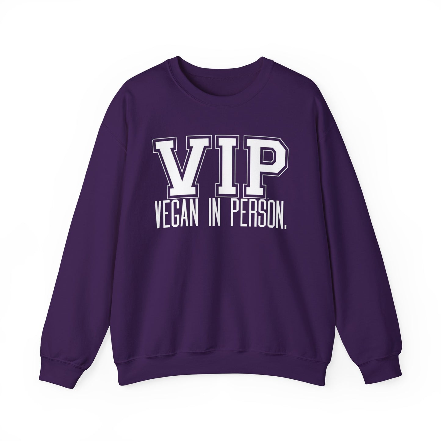 VIP Vegan Unisex Sweatshirt, Vegan In Person Statement Conversation Starter Pullover