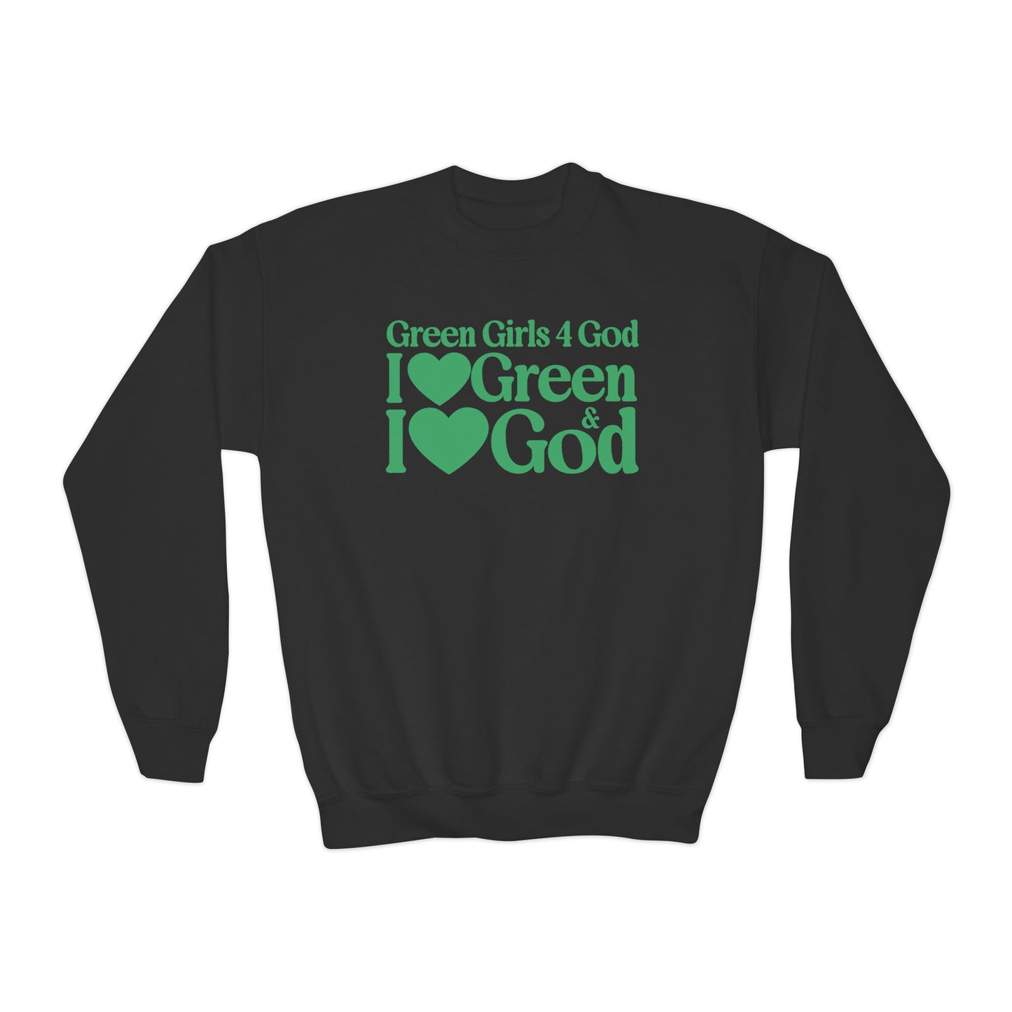 Green Girls 4 God Youth Sweatshirt | Black Contrast