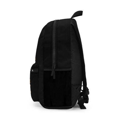 Orange Girl 4 Life Black Contrast Backpack – Inspirational Girls School Backpack | Girl Power Bookbag | Lightweight Travel & School Bag