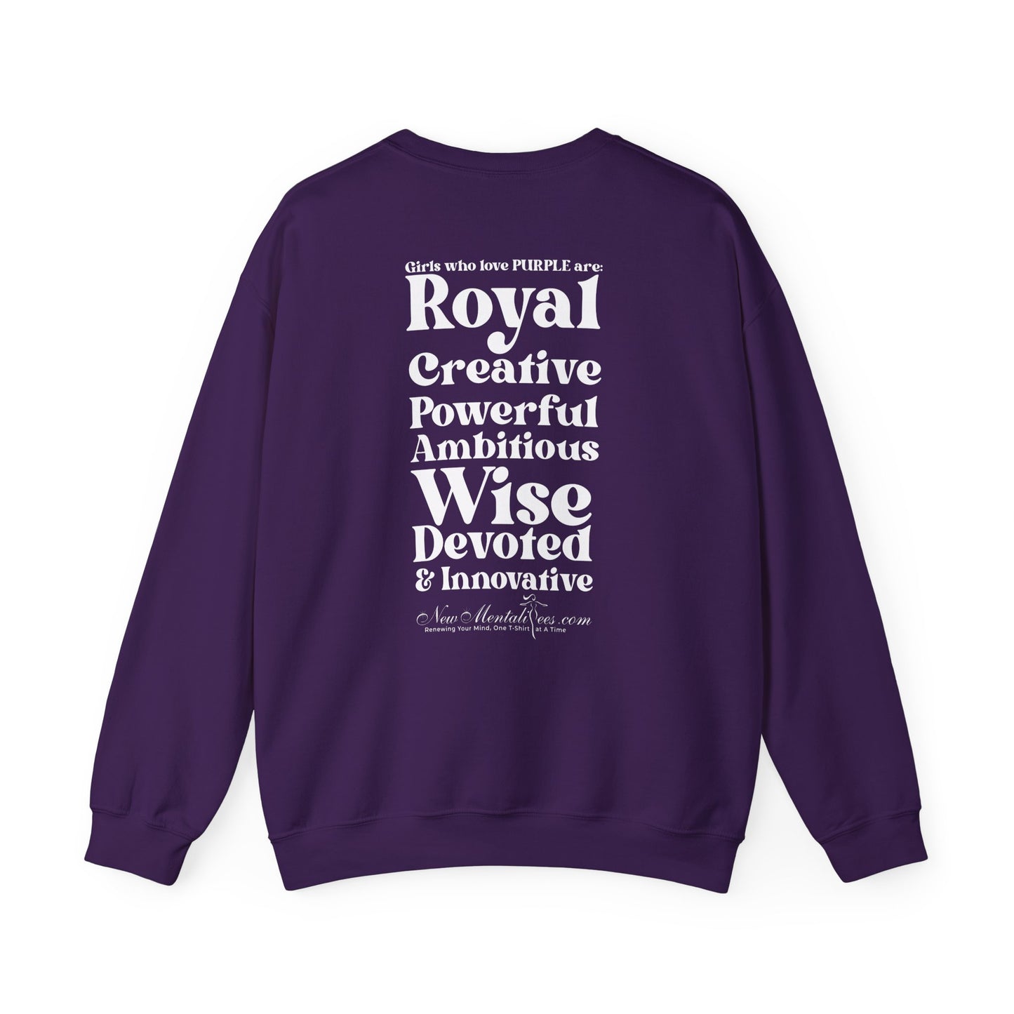 Purple Girl 4 Life Sweatshirt - Cute Ladies Purple Graphic Sweatshirt, Inspirational Sweatshirt, Positive Affirmation Unisex Sweatshirt, Purple Fashion