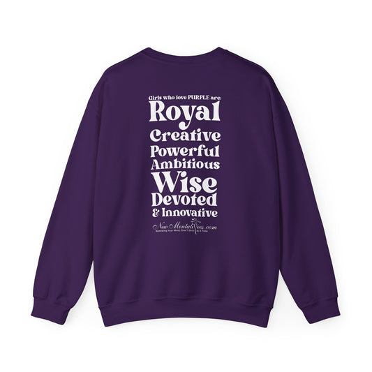 Purple Girl 4 Life Sweatshirt - Cute Ladies Purple Graphic Sweatshirt, Inspirational Sweatshirt, Positive Affirmation Unisex Sweatshirt, Purple Fashion