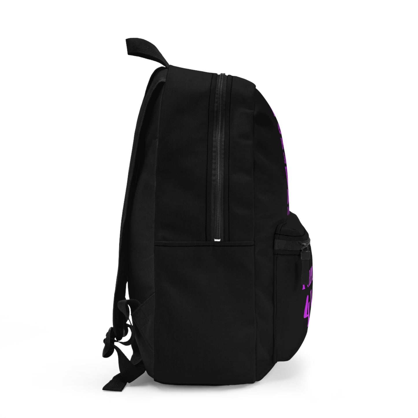 Purple Girl 4 Life Black Contrast Backpack – Inspirational Girls School Backpack | Girl Power Bookbag | Lightweight Travel, School & Everyday Bag