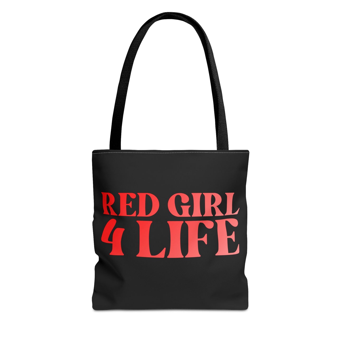 Red Girl 4 Life Tote Bag - Cute Black Bag for Women and Girls, Double Sided Inspirational Tote