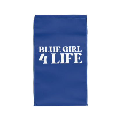 Blue Girl 4 Life Lunch Bag – Double-Sided Inspirational Blue Girl Lunch Tote | Insulated Lunch Bag | Girl Power Lunch Box