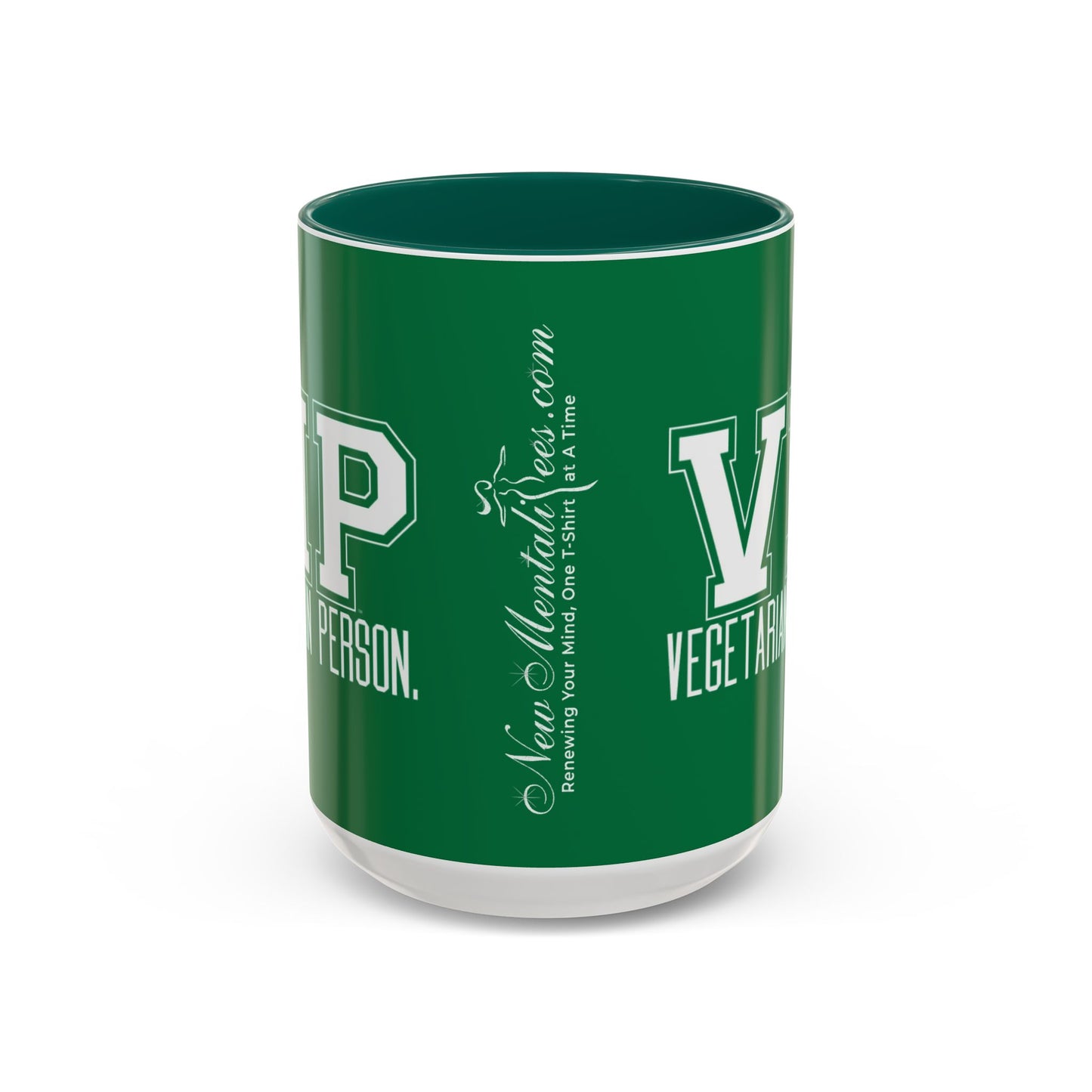 VIP Vegetarian Vegetarian In Person Statement Mug | Cute Funny Vegetarian Coffee Cup | Plant-Based Lifestyle Gift