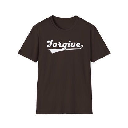 HomeRun Forgive Unisex T-Shirt | Baseball Script Tee | Inspirational Graphic Shirt | Positive Message Apparel | Motivational Unisex Shirt
