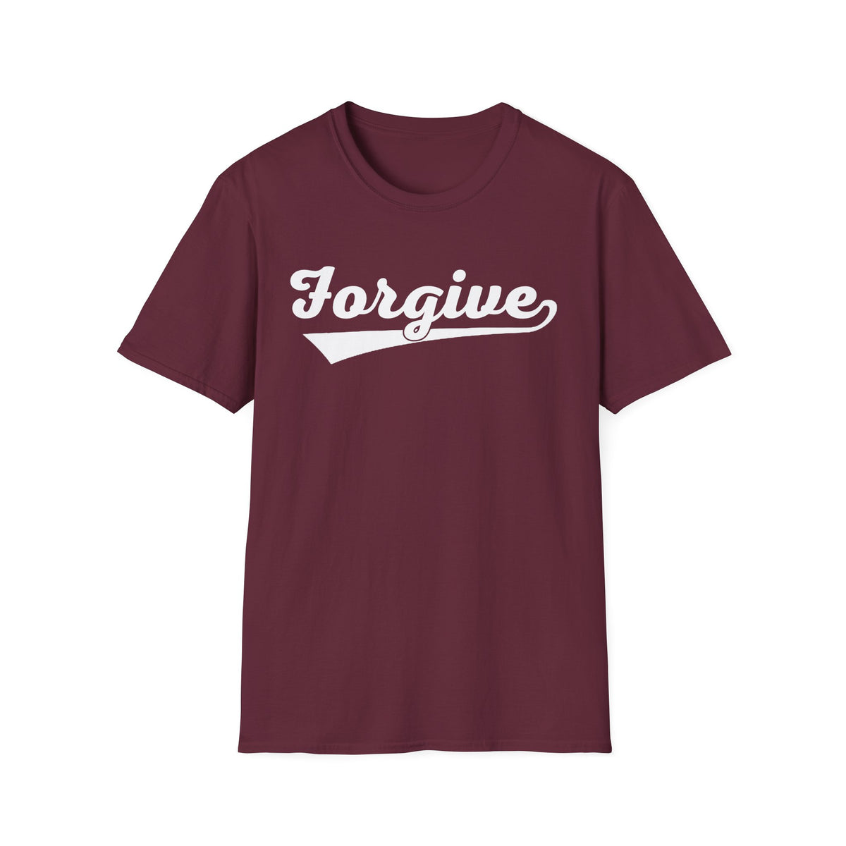 HomeRun Forgive Unisex T-Shirt | Baseball Script Tee | Inspirational Graphic Shirt | Positive Message Apparel | Motivational Unisex Shirt
