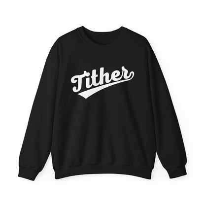 Home Run Tither Sweatshirt | Baseball Script Crewneck | Inspirational Giving Sweatshirt | Motivational Unisex Sweatshirt