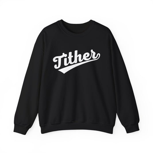 Home Run Tither Sweatshirt | Baseball Script Crewneck | Inspirational Giving Sweatshirt | Motivational Unisex Sweatshirt
