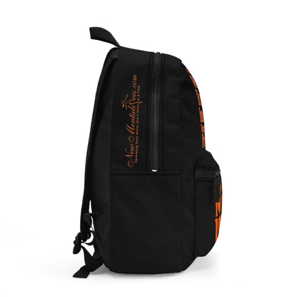 Orange Girls 4 God Black Contrast Backpack – Inspirational Christian Girls School Backpack | Faith-Based Bookbag | Lightweight Travel & School Bag