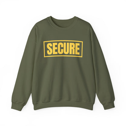 Secure Yellow Design Unisex Sweatshirt - Confidence You Can Feel & Faith You Can Wear