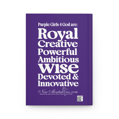 Purple Girls for God Hardcover Journal – Double-Sided Inspirational Notebook | Matte Hardcover | 150 Lined Pages | Gift for Women & Girls
