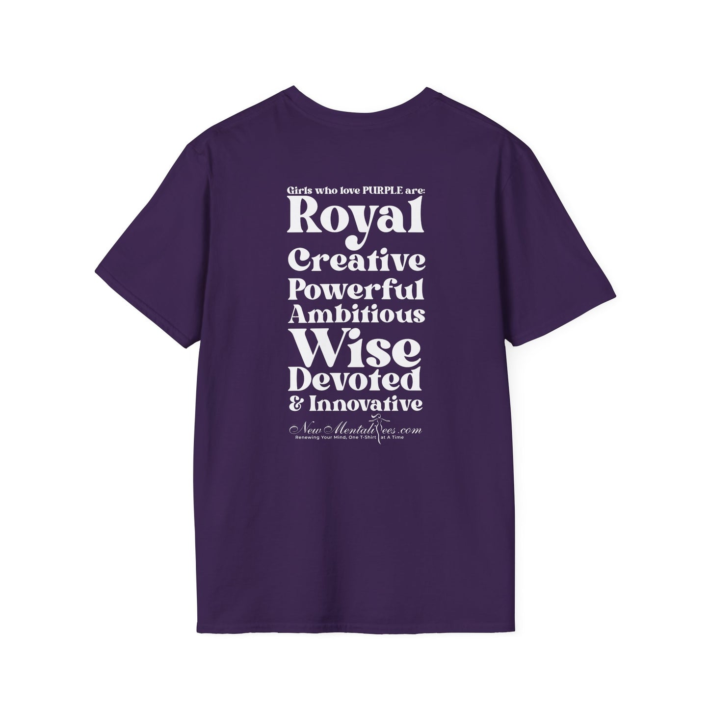Purple Girl 4 Life T-Shirt - Cute Ladies Purple Graphic Tee, Inspirational Shirt, Positive Affirmation Unisex T-Shirt, Purple Fashion Tee