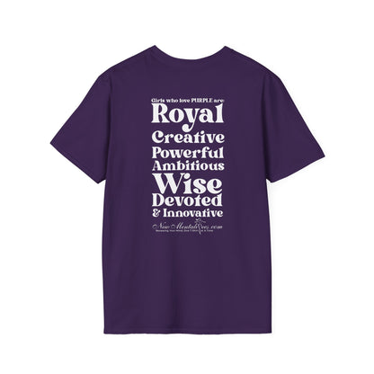 Purple Girl 4 Life T-Shirt - Cute Ladies Purple Graphic Tee, Inspirational Shirt, Positive Affirmation Unisex T-Shirt, Purple Fashion Tee