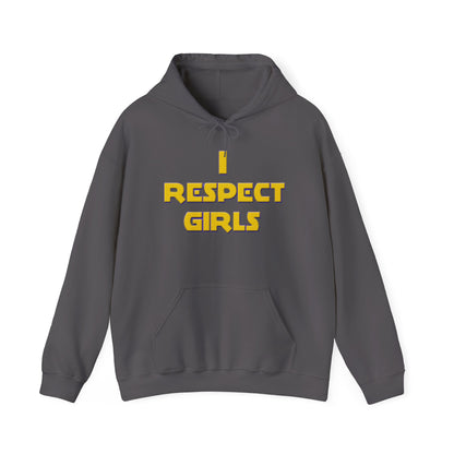 I Respect Girls Adult Hoodie - Real Men Lead With Respect