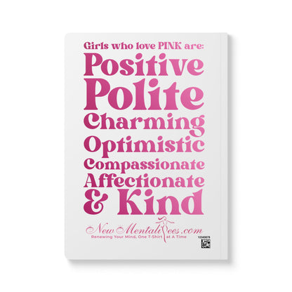 Pink Girl 4 Life (White) Softcover Journal – Double-Sided Inspirational Journal | 100 or 200 Pages | Notebook for Girls & Women Who Love Pink