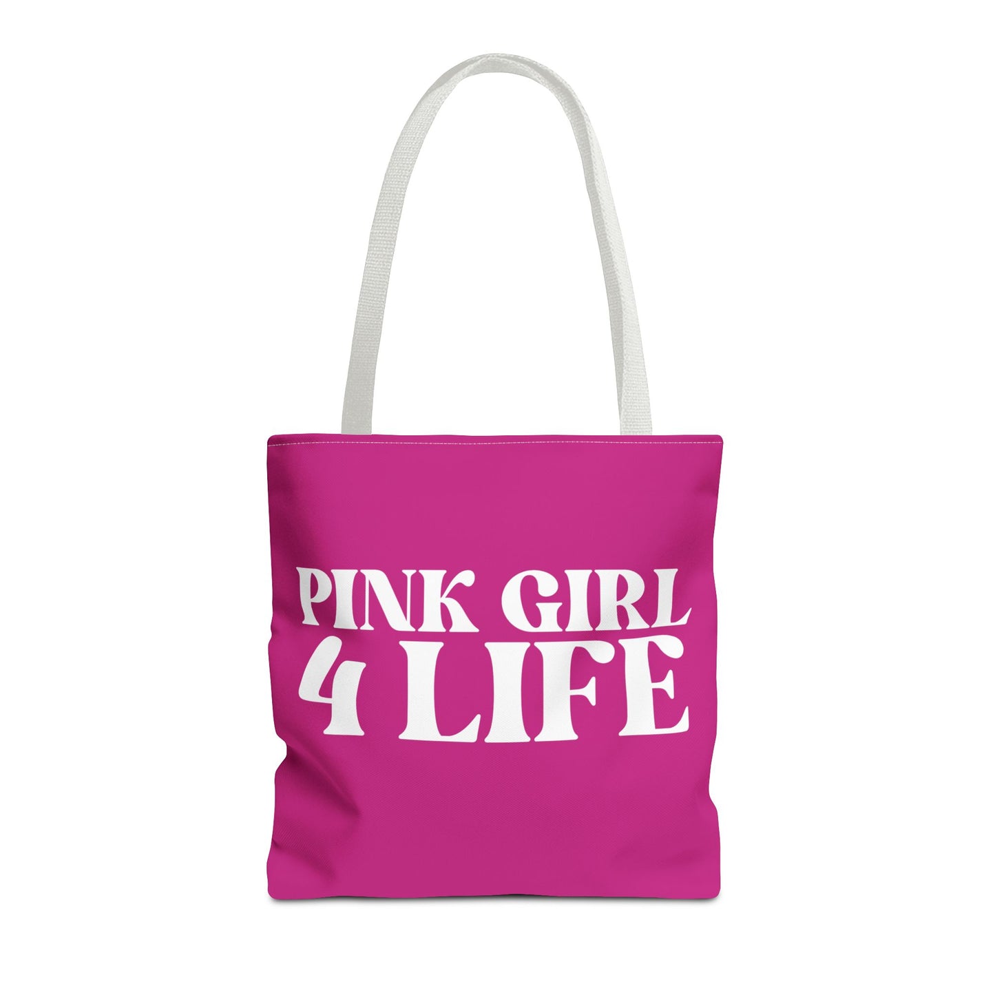 Pink Girl 4 Life Tote Bag - Cute Pink Bag for Women and Girls, Double Sided Inspirational Tote