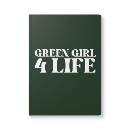 💚 Green Girl 4 Life Softcover Journal – Double-Sided Inspirational Journal | 100 or 200 Pages | Notebook for Girls & Women Who Love Green