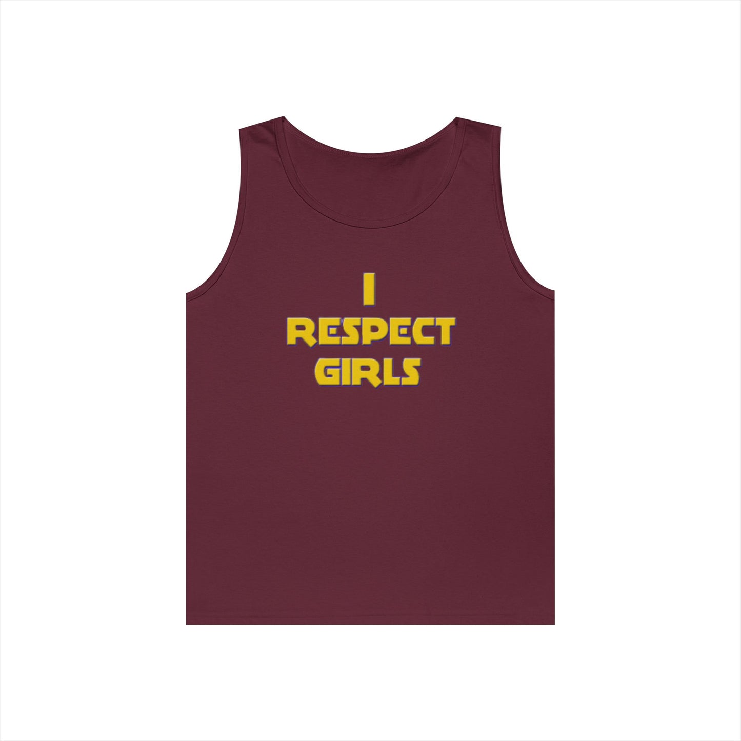 I Respect Girls Teen Boys Tank Top – Positive Message Sleeveless Shirt | Respect Matters Tank | Future Leader Apparel for Young Men