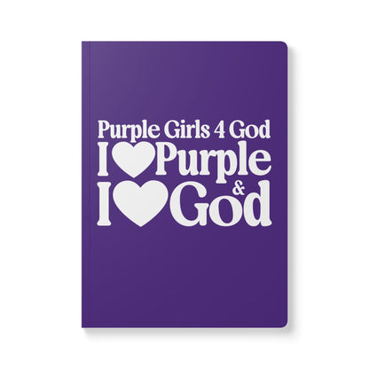 💜 Purple Girls 4 God Softcover Journal – Double-Sided Inspirational Faith Journal | 100 or 200 Pages | Notebook for Girls & Women Who Love God