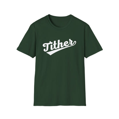 HomeRun Tither T-Shirt | Baseball Script Tee | Inspirational Giving Shirt | Positive Lifestyle Apparel | Motivational Graphic Tee