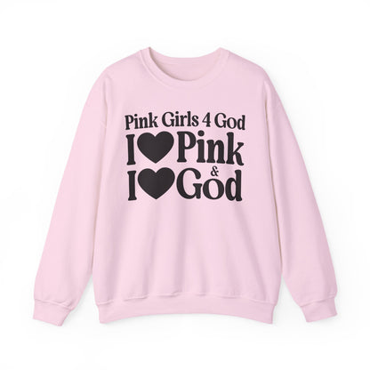 Pink Girls 4 God Adult Sweatshirt -You are Positive, Polite, Charming, Optimistic, Compassionate, Affectionate, and Kind!