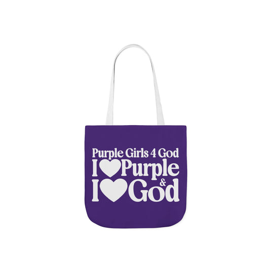 Purple Girls 4 God Tote Bag - You Are Royal, Creative, Powerful, Ambitious, Wise, Devoted, and Innovative!