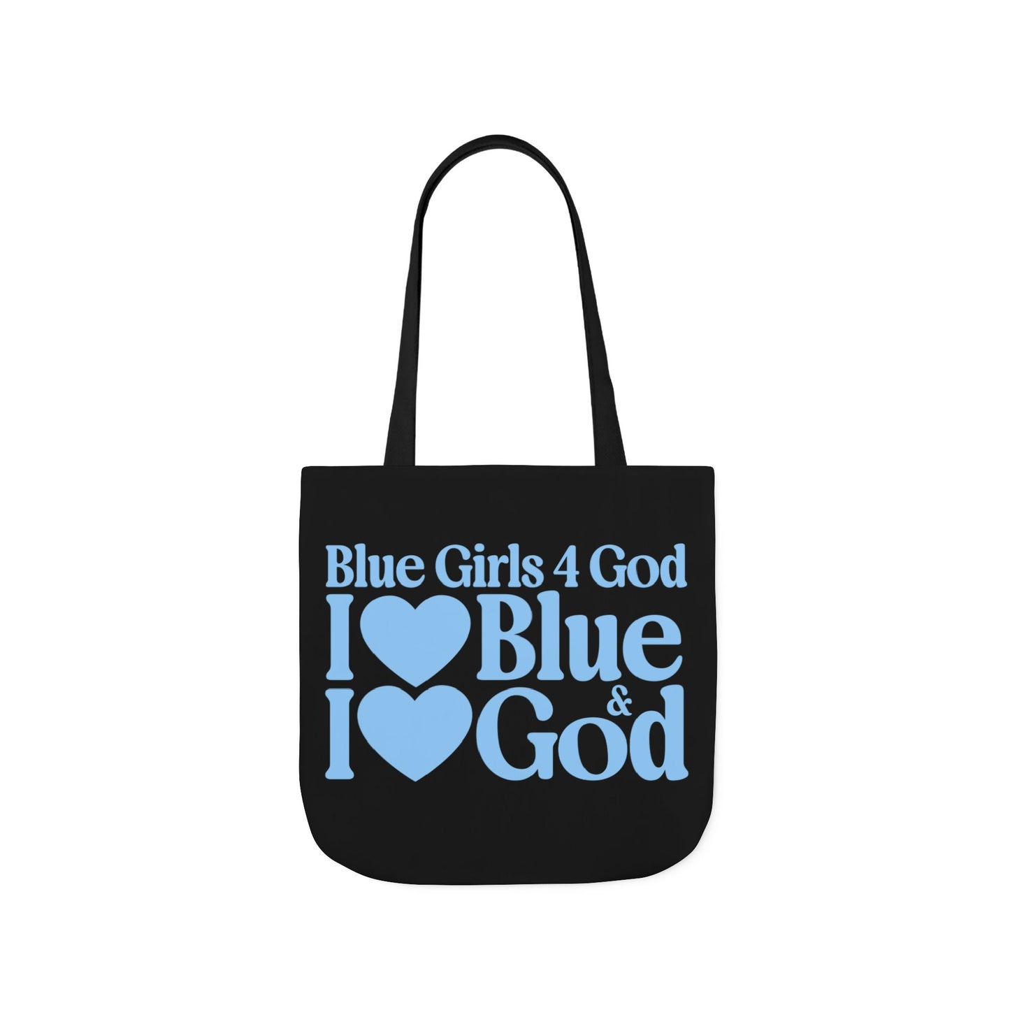 Black Contrast Blue Girls 4 God Tote Bag - You Are Trustworthy, Dependable, Confident, Honest, Loyal, Professional, and Inspirational!