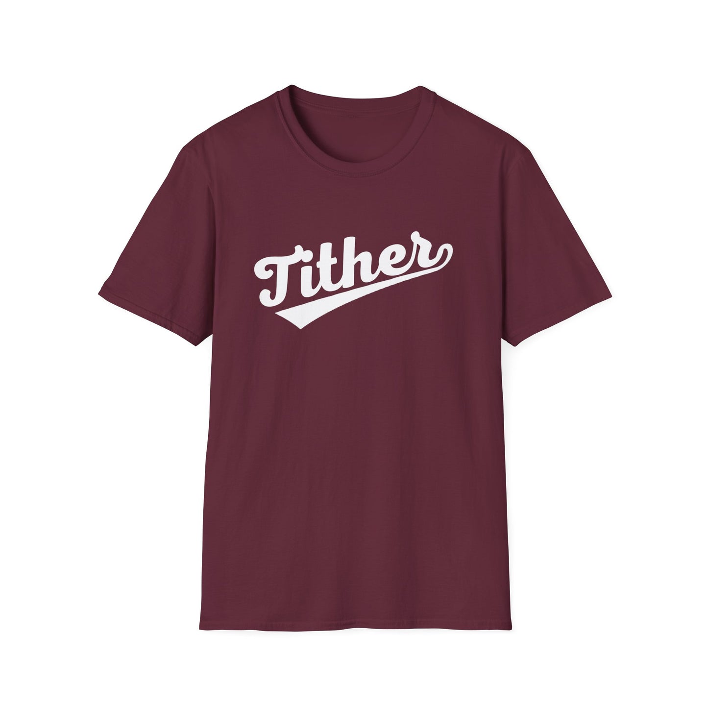 HomeRun Tither T-Shirt | Baseball Script Tee | Inspirational Giving Shirt | Positive Lifestyle Apparel | Motivational Graphic Tee