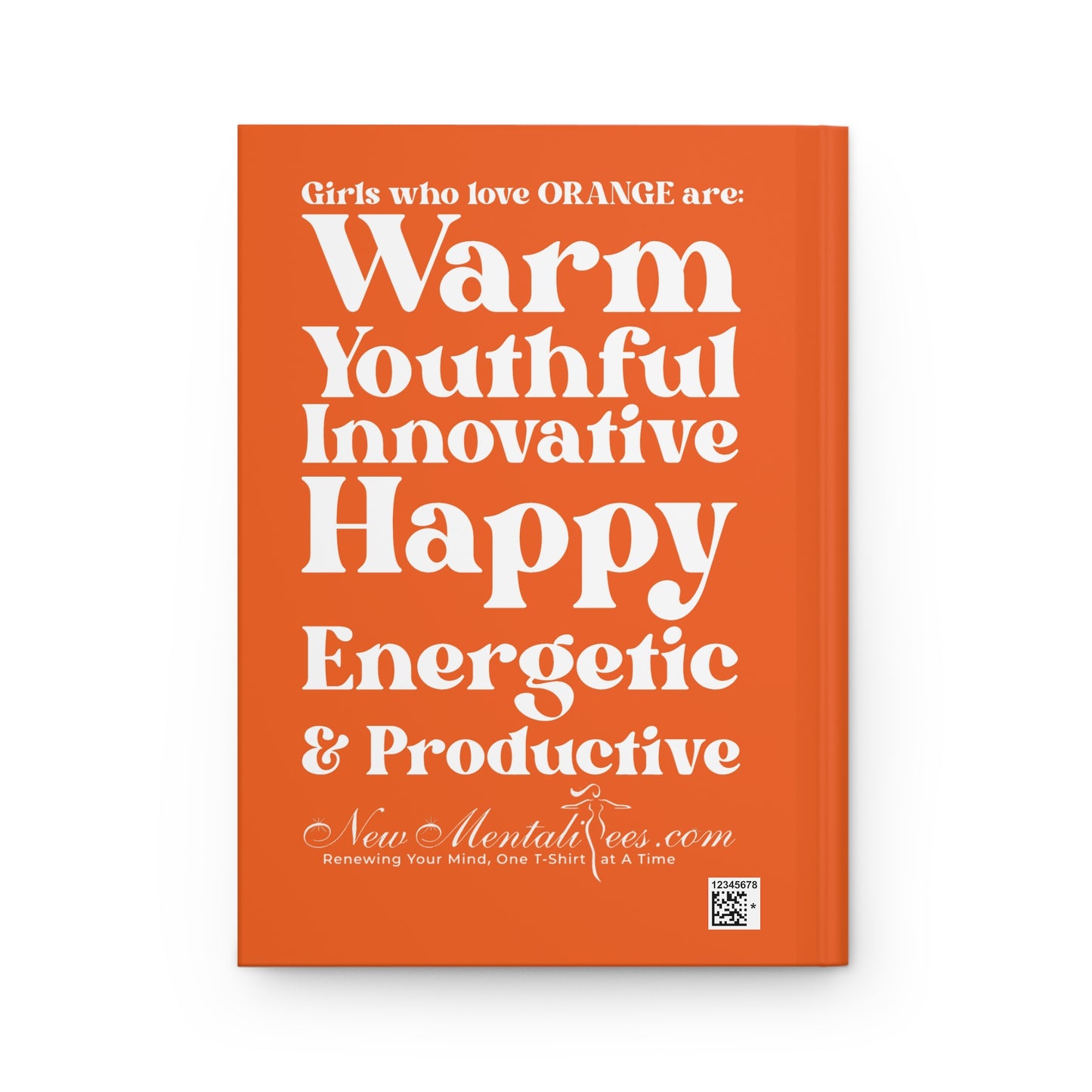 🧡 Orange Girl 4 Life Orange Matte Hardcover Journal – 150 Lined Pages | Inspirational Journal for Women & Girls | 5.75" x 8" Gift Notebook