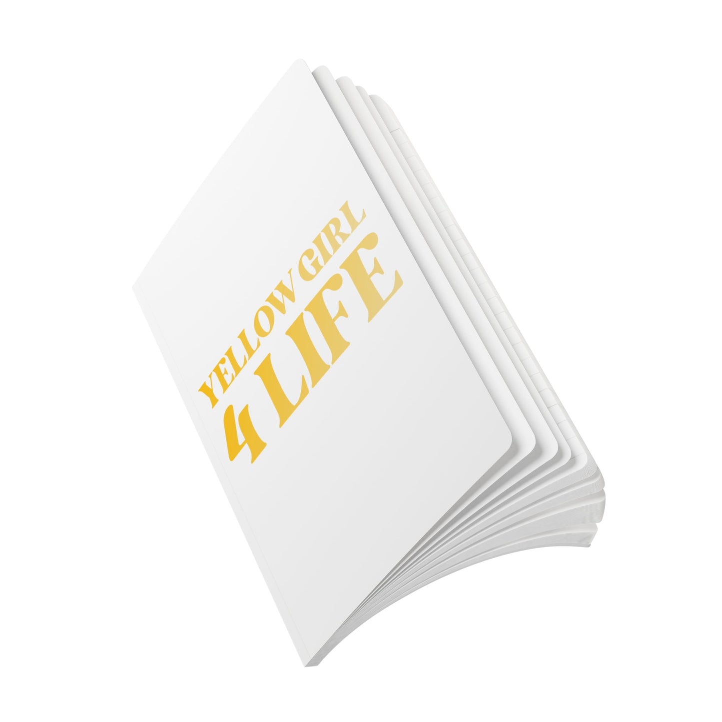 Yellow Girl 4 Life (White) Softcover Journal – Double-Sided Inspirational Journal | 100 or 200 Pages | Notebook for Girls & Women Who Love Yellow