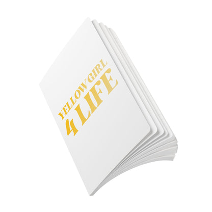 Yellow Girl 4 Life (White) Softcover Journal – Double-Sided Inspirational Journal | 100 or 200 Pages | Notebook for Girls & Women Who Love Yellow