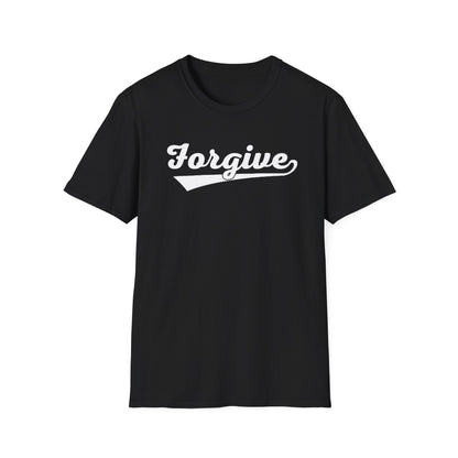 HomeRun Forgive Unisex T-Shirt | Baseball Script Tee | Inspirational Graphic Shirt | Positive Message Apparel | Motivational Unisex Shirt