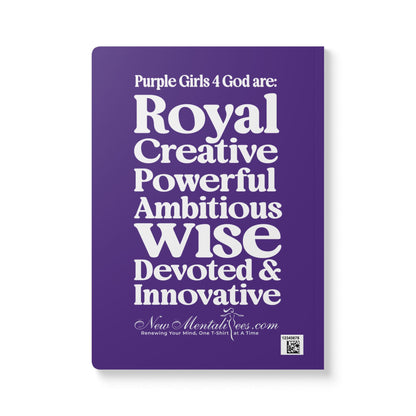 💜 Purple Girls 4 God Softcover Journal – Double-Sided Inspirational Faith Journal | 100 or 200 Pages | Notebook for Girls & Women Who Love God